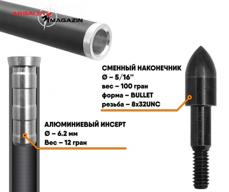 Стрела лучная карбоновая Centershot Anarchy