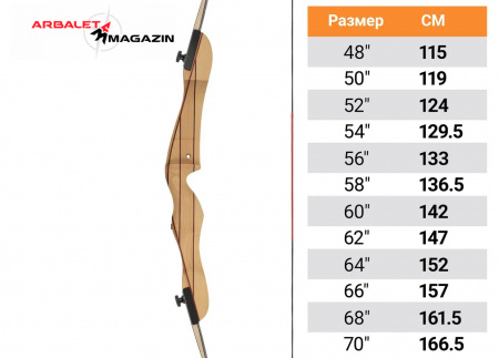 Тетива для классического лука 48"-70" (белая)